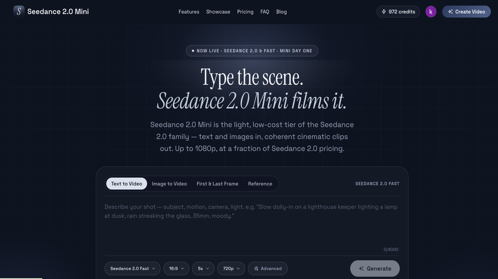 Seedance 2 Mini screenshot